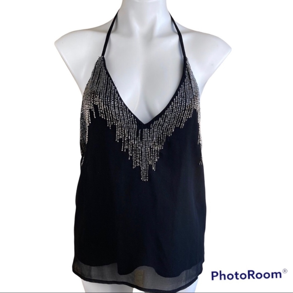 Walter Baker Women Black Sleeveless Blouse L